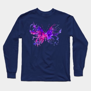 Purple watercolor butterfly Long Sleeve T-Shirt